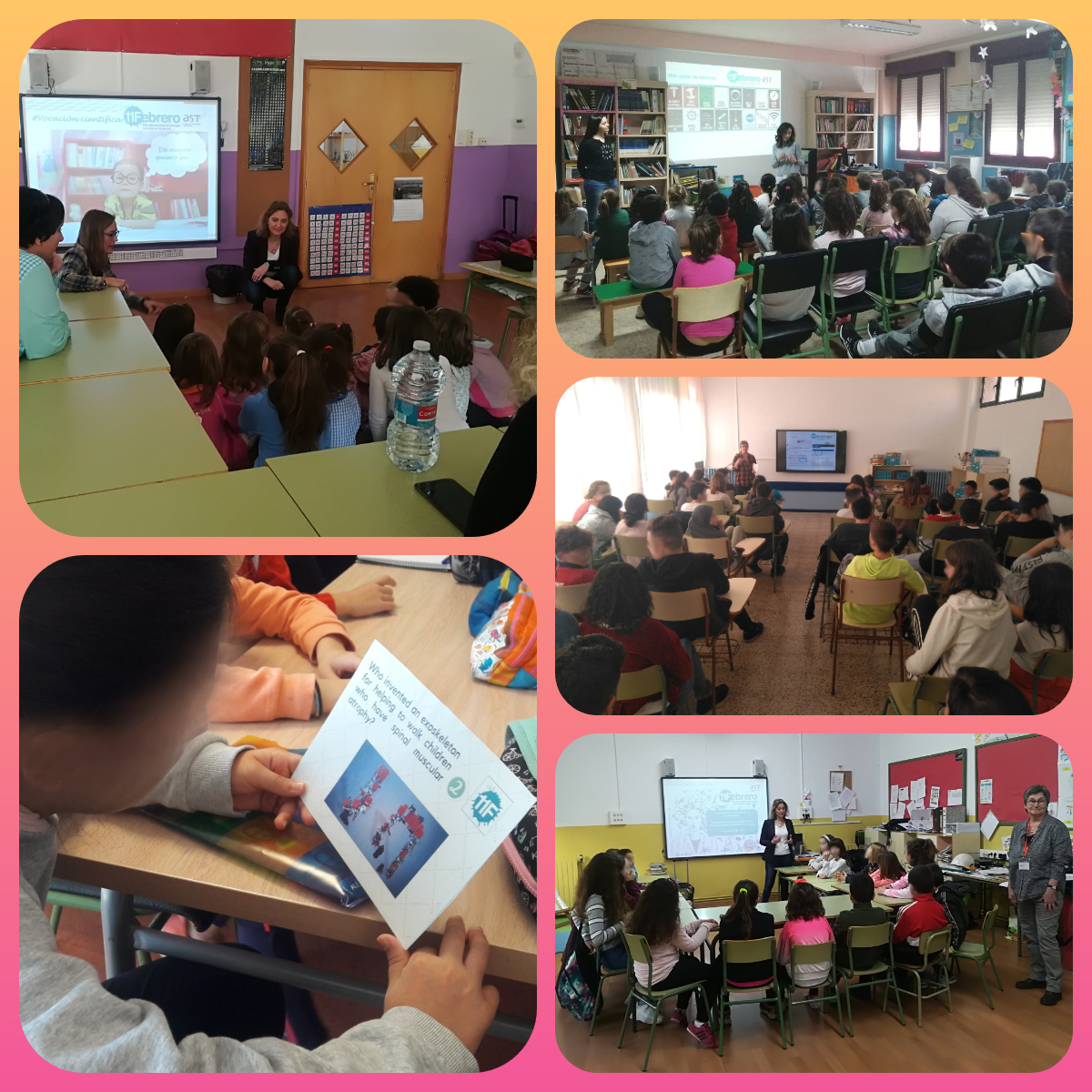 Imagen de charlas en centros educativos impartidas por  AST 