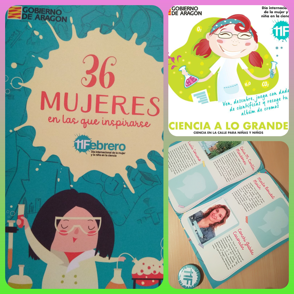 Imagen de álbum de cromos de 36 mujeres en las que inspirarse