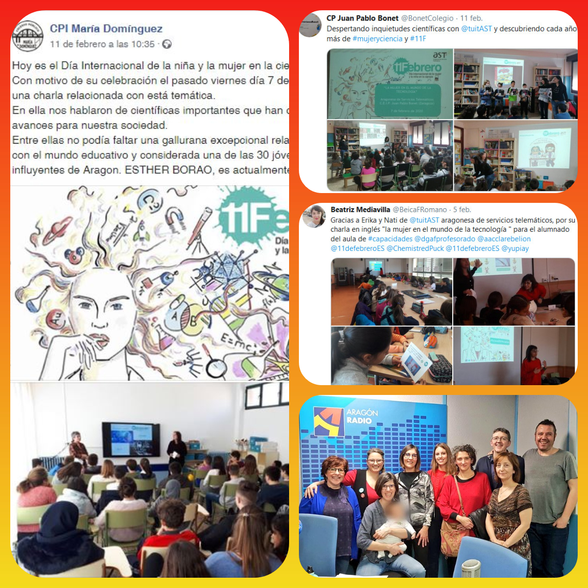 Imagen de difusión en redes sociales de nuestra participación en la iniciativa 11F